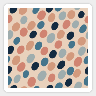 Retro Polka Dot Pattern in Neutral Colors Magnet